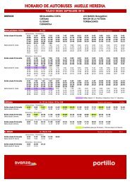 HORARIO DE AUTOBUSES MUELLE HEREDIA