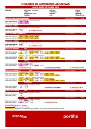 HORARIO DE AUTOBUSES ALGECIRAS