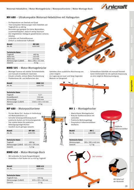 Unicraft Hebe- und Werkstatttechnik