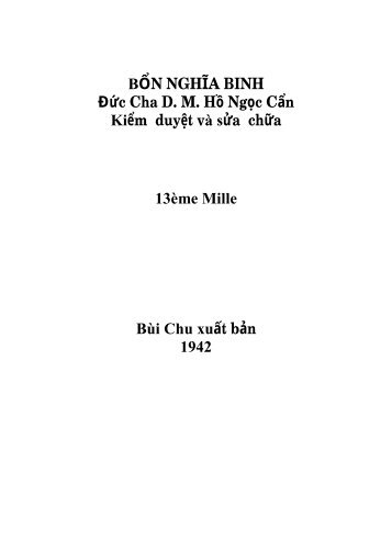 11. Bổn nghĩa binh