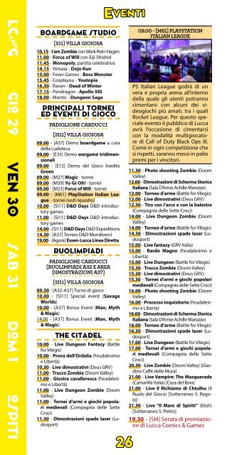 PROGRAMMA