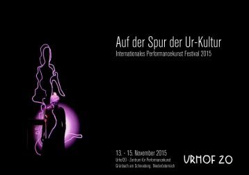 Urhof20 Performancekunstfestival 2015
