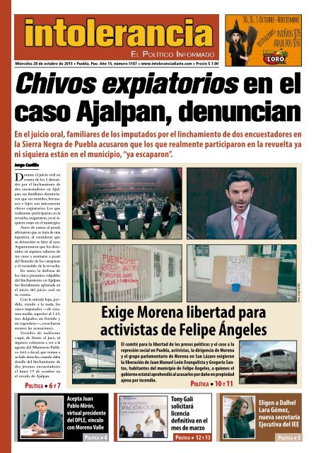 en el caso Ajalpan denuncian