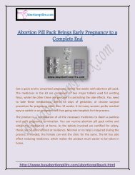 Abortion Pill Pack