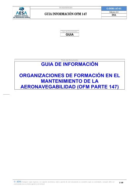 G-DSM-147-01 - Agencia Estatal de Seguridad AÃ©rea