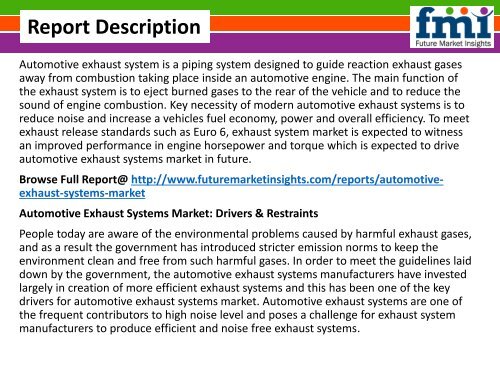 Automotive Exhaust Systems Market