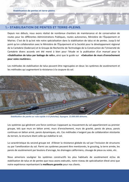 1.- Catalogue Stabilisation de pentes et de terrepleins