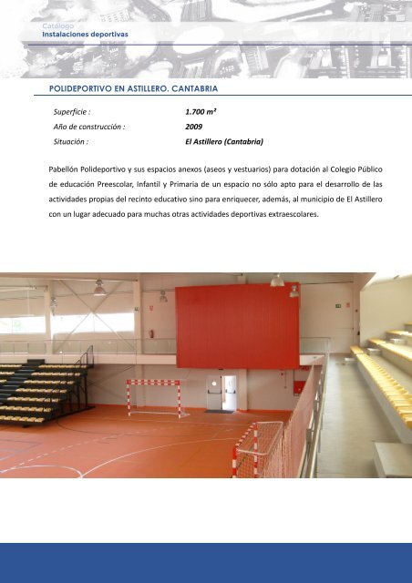 8.- Catálogo Instalaciones deportivas