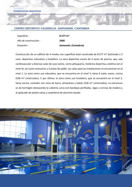 8.- Catálogo Instalaciones deportivas