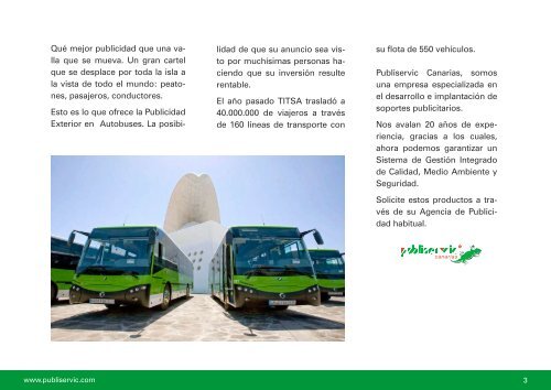 Dossier Soportes Publicitarios AUTOBUSES DE TENERIFE