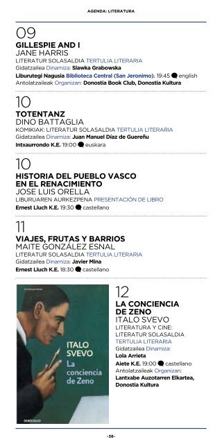 AGENDA AZAROA NOVIEMBRE 2015