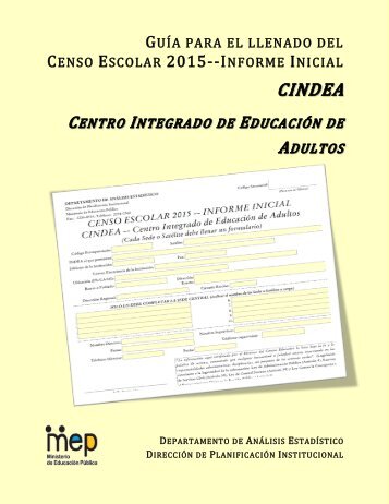 GUÍA CENSO ESCOLAR 2015--INFORME INICIAL