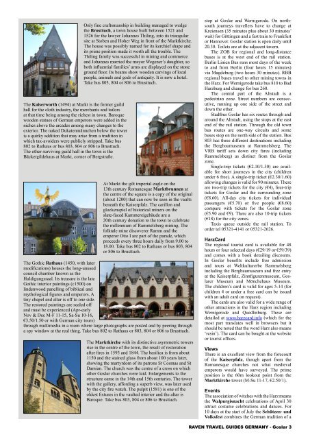 Raven Guides: Germany - Goslar