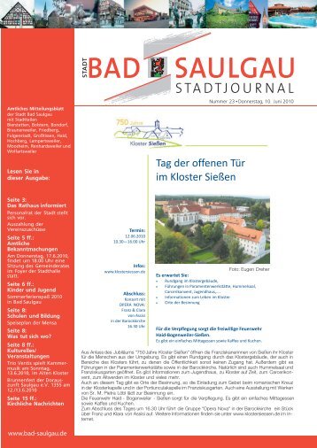 Stadtjournal Ausgabe 23/2010 - Stadt Bad Saulgau