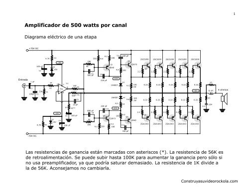 La resistencia de 56K es de re - Construyasuvideorockola.com