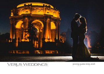 Verus Weddings detailed pricing guide 2015-2016