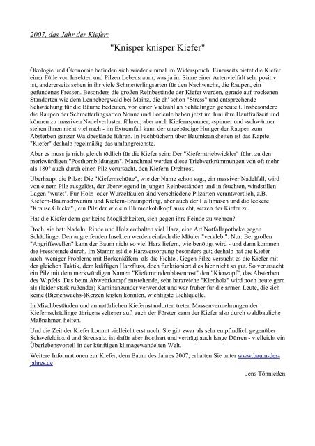 Pressemitteilung vom Juni (PDF) - Der Lennebergwald