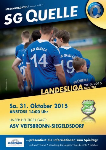 Stadionheft zum Spiel gegen den ASV Veitsbronn-Siegelsdorf