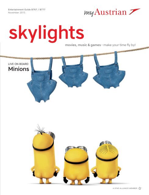 skylights, Austrian Airlines Entertainment Guide - November 2015