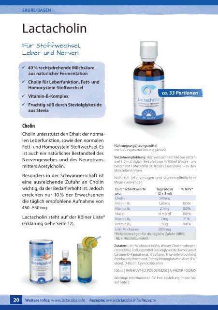 Dr. Jacobs Produktwelt 2015/2016