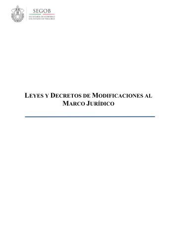 LEYES DECRETOS MODIFICACIONES MARCO JURÍDICO