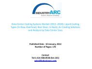 Data Center Cooling System Market Shares Of The Key Players For 2013 2018