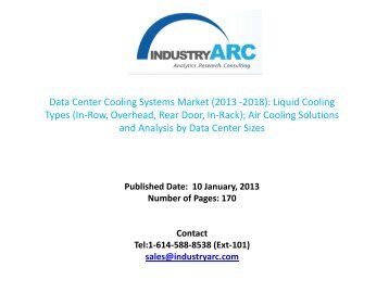 Data Center Cooling System Market Shares Of The Key Players For 2013 2018