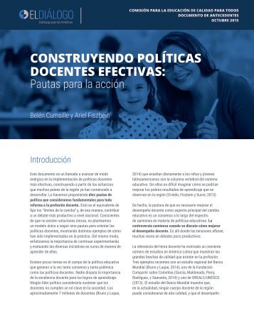 CONSTRUYENDO POLÍTICAS DOCENTES EFECTIVAS