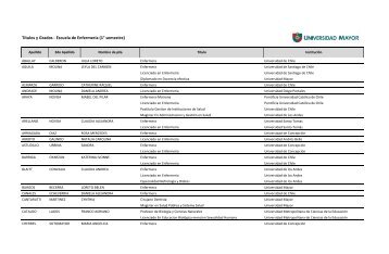 Títulos y Grados - Escuela de Enfermería (1° semestre)