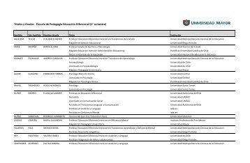 Títulos y Grados - Escuela de Pedagogía Educación Diferencial (1° semestre)