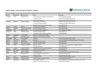 Títulos y Grados - Escuela de Animación Digital (1° semestre)