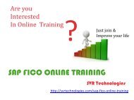 Sap Fico Online Training