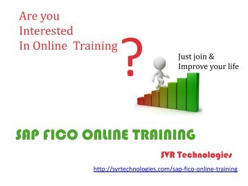 Sap Fico Online Training