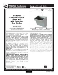 Submittal 4121ADA Scrub Sink - Whitehall Manufacturing