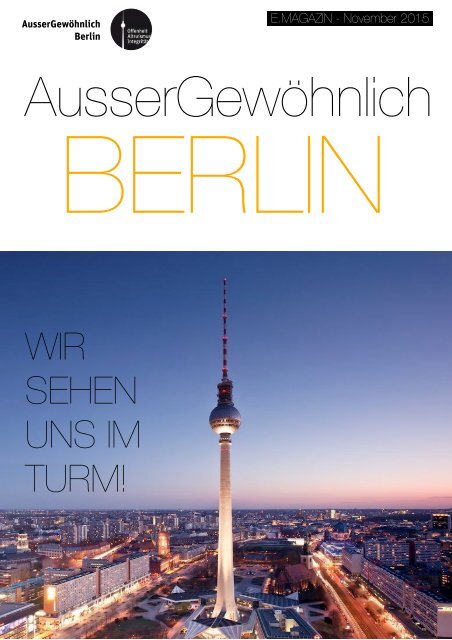 eMagazin AusserGewöhnlich Berlin 11/15