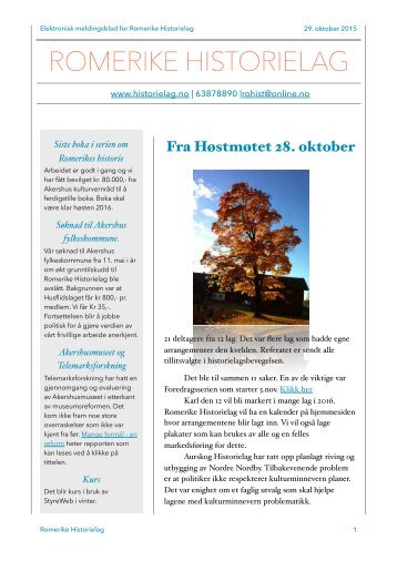 e-meldingsblad oktober 2015