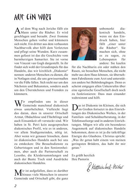 Gemeindebrief 2014-8 August & September