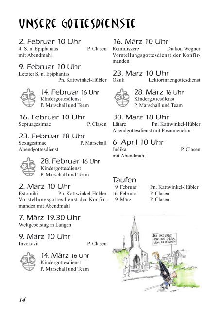 Gemeindebrief 2014-2 Februar & März