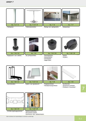 Poten, Wielen, Profielen - Furnifit