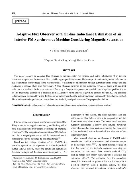 2015-hindawe- bo quan sat nhieu-Unknown Disturbance Estimation for a PMSM with a Hybrid