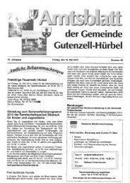 Amtsblatt Nr. 20 - Gutenzell-Hürbel