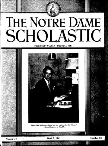 Notre Dame Scholastic, Vol. 74, No. 24 - Archives - University of ...