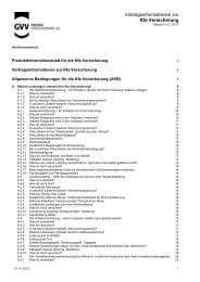 Vertragsinformationen zur Kfz-Versicherung - GVV-Versicherungen