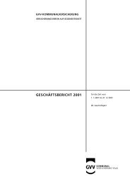 geschäftsbericht 2001 - GVV-Versicherungen