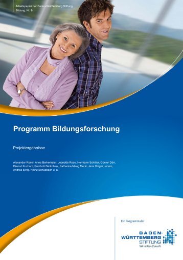 Programm Bildungsforschung - Baden-Württemberg Stiftung