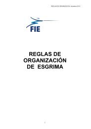 REGLAS DE ORGANIZACIÓN DE ESGRIMA