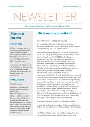 Steinmuseum Kernen Newsletter 5/2015