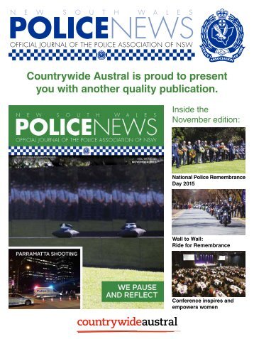 Countrywide Austral presents Vol 95 No 11 Of Police News November 2015