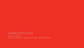 EXAMPLE PITCH DECK