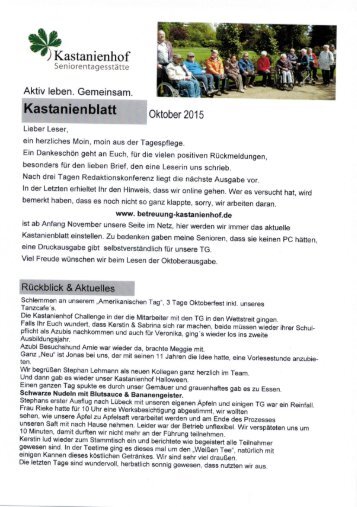 Kastanienblatt Oktober